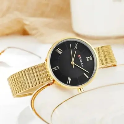 Picture of CURREN 9020 Rose gold Stainless Steel Analog Watch For Women -Rose Gold & White