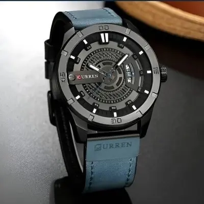Picture of CURREN Top Brand Luxury Quartz Watch Men Casual Sport Waterproof Men's Watches Date Business Leather Strap Clock 8301