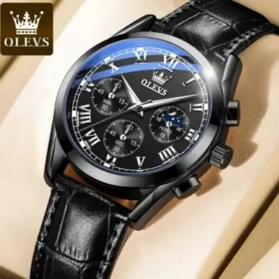 Picture of OLEVS 2872 Watch For Men Waterproof Business Dress Analog Quartz Calendar Wristwatch Luxury Brand Date Sport Leather Luminous Clock