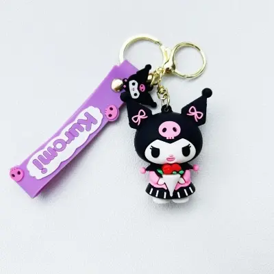Picture of 93 Styles New Designs Kuromi Rubber Cute Toy Keychain Juguetes Toy PVC Key Chain Ring