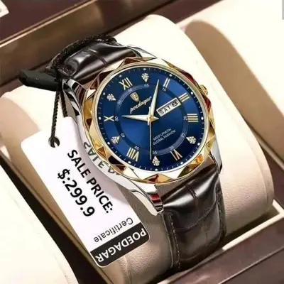 Picture of poeadagar leather fashionable watch for men