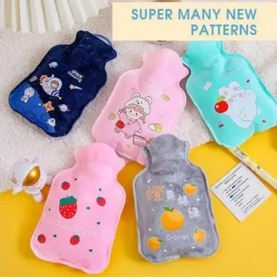 Picture of Hot Water Bag Explosion-proof Hand Warm Portable Plush Water Bag Compression Resistant Hand Warmer - 1pcs
