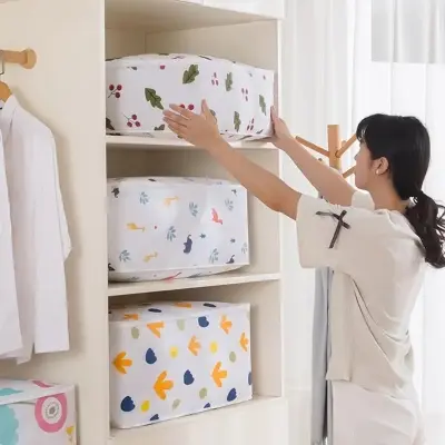 Picture of Blanket Storage Box Clothes Organizer Home Textile Products Moisture-proof Waterproof Tidy For Clothing And Fabrics Folding Bags