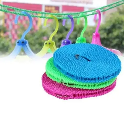 Picture of 5 Meter random color Clothes Dryer Drying Rack Cloth Hanging Rope Non-slip Clothesline Washing Line