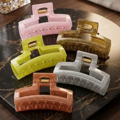 Picture of Super Quality Multicolour stylish Hair Clutcher for girls and women, Kakra, 1pcs