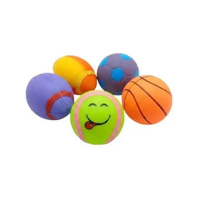 Picture of Soft PVC Food Grade Rubber Baby Toys Ball With Whistle. Gift Balls Set For Toddlers