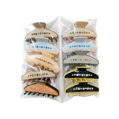 Picture of Super Quality Multicolour stylish Hair Clutcher with Stones for girls and women, Kakra, 1pcs