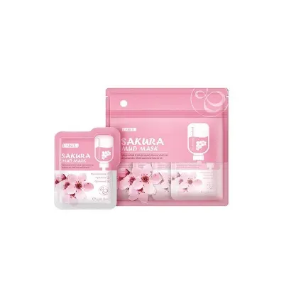 Picture of Laikou Japan Sakura Mud Face Mask -5pcs Anti Wrinkle Night Facial Packs Skin Clean Dark Circle Moisturize Anti-Aging Skin Care