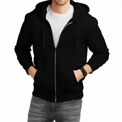 Picture of Black Stylish Casual Long Sleeve Hoodies for Men - Hoodie For Men