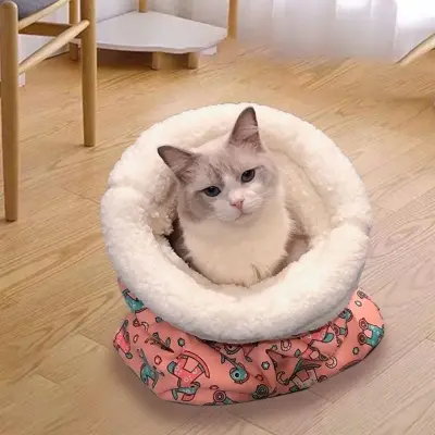 Picture of Comfortable Cat Sleeping Bag – Soft Warm Closed Cat Bed, Funny Tunnel Pet Nest for Cats (2.5–7kg) Pet Supplies