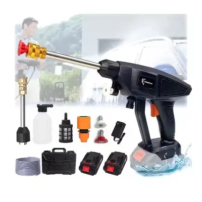 Picture of Cordless Pressure Washer, Portable High Pressure Water Gun Battery Pressure Washer Car Wash Spray Gun, Foam Generator Water Gun Spray Cleaner Car Washing Machine (20000 mAh)