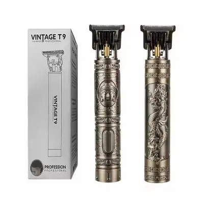 Picture of VINTAGE T9 RECHARGEABLE Electric Hair CLIPPER Cutting Machine Professional Hair Barber Trimmer For Men T9 Clipper Shaver CORDLESS