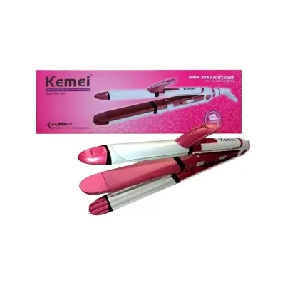 Picture of Kemei KM 1213 - 3 in 1 Professional Hair Straightener Wave Curler