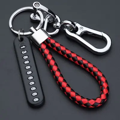 Picture of Pendant keychain Phone Number Bicycle Car Auto Motor Cycle Key Ring Anti-Lost Number Plate Mobile Number