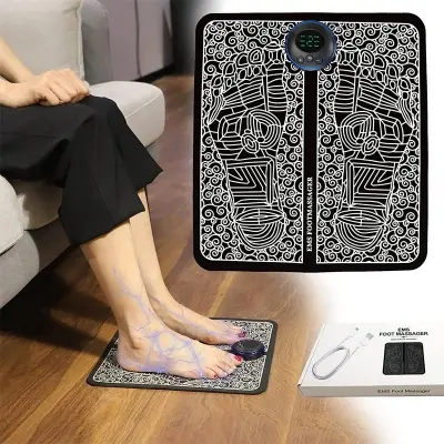 Picture of EMS Foot Massager Mat – Electric TENS Therapy with 9 Intensity Levels for Pain Relief & Relaxation
