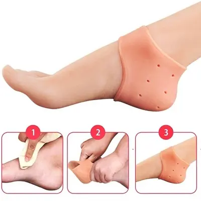 Picture of Silicone Moisturizing Gel Heel Socks – 1 Pair Anti-Crack Foot Care Socks, Heel Pads & Protector for Men & Women