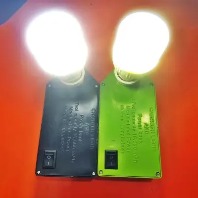 Picture of 2 Pcs Rechargeable LED Bulbs with Portable Charger – 5W–15W Emergency Energy Saving Lights