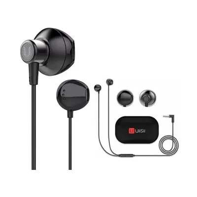 Picture of Uiisii Hm12 Half In-Ear Headset Metal Bass Music Earphone Wired Headphones With Mic And Pouch Bag - Headphone - Headphone - Ear Phone - Earphone - Headphone