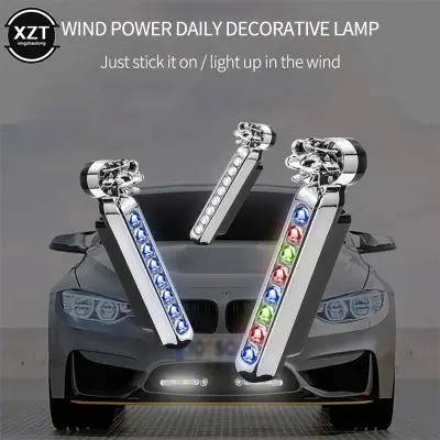 Picture of Car DRL Wind Powered Daytime Running Lights, 2pcs 8LED Daytime Running Lights Auto Daytime Running Light Car Bulb (Blue Light)
