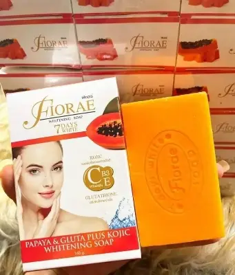 Picture of Fiorae Papaya Whitening Soap Original - 165gm - Orange