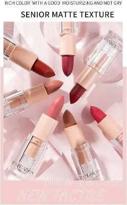 Picture of Handaiyan Super Soft Matte Finish 6pcs Lipstick Set - Multicolor