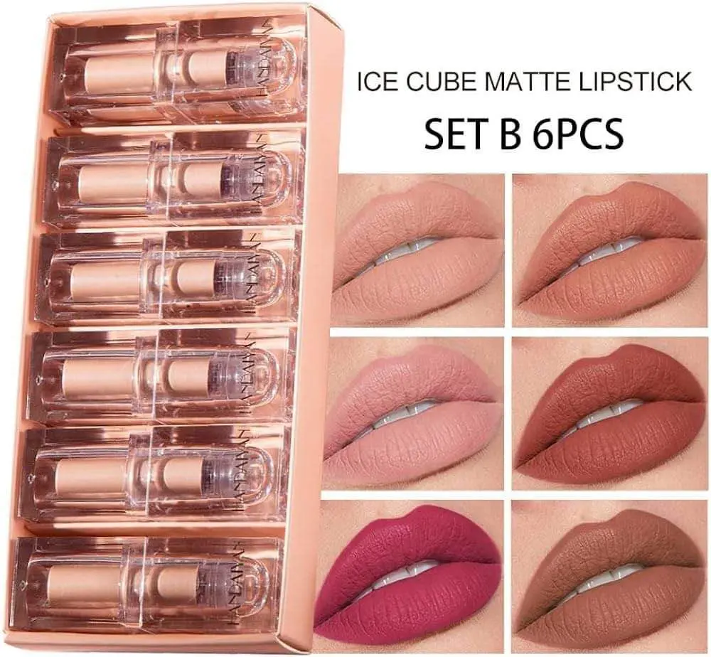 Picture of Handaiyan Super Soft Matte Finish 6pcs Lipstick Set - Multicolor