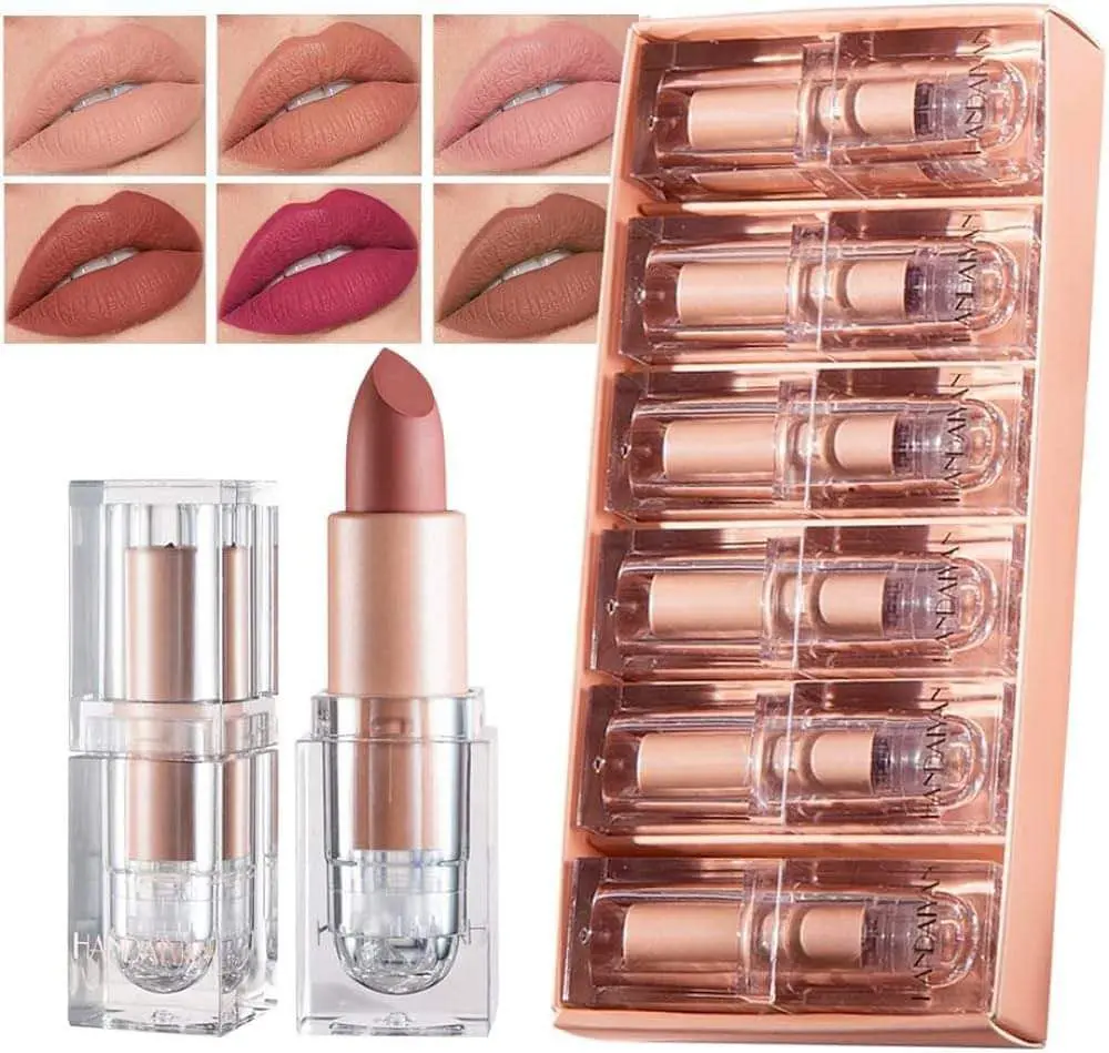 Picture of Handaiyan Super Soft Matte Finish 6pcs Lipstick Set - Multicolor