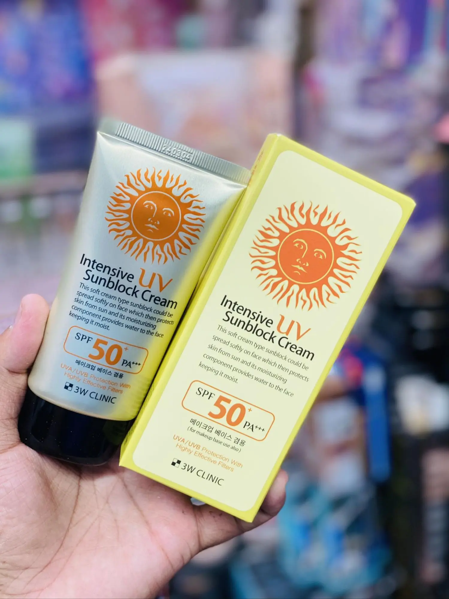 Picture of 3W Clinic Intensive UV Sunblock Cream SPF 50+ PA+++ 70ml