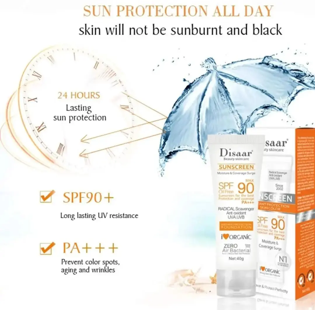 Picture of Disaar SPF90 Oil-Free Sunscreen Cream - 40gm