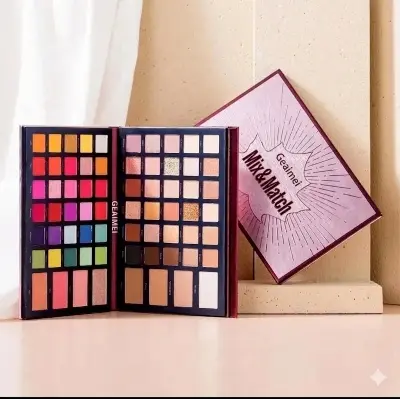 Picture of Geaimei 68-Color Mix & Match All-In-1 Eyeshadow Palette With Blush Contour Highlighter - Multicolor