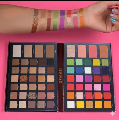 Picture of Geaimei 68-Color Mix & Match All-In-1 Eyeshadow Palette With Blush Contour Highlighter - Multicolor