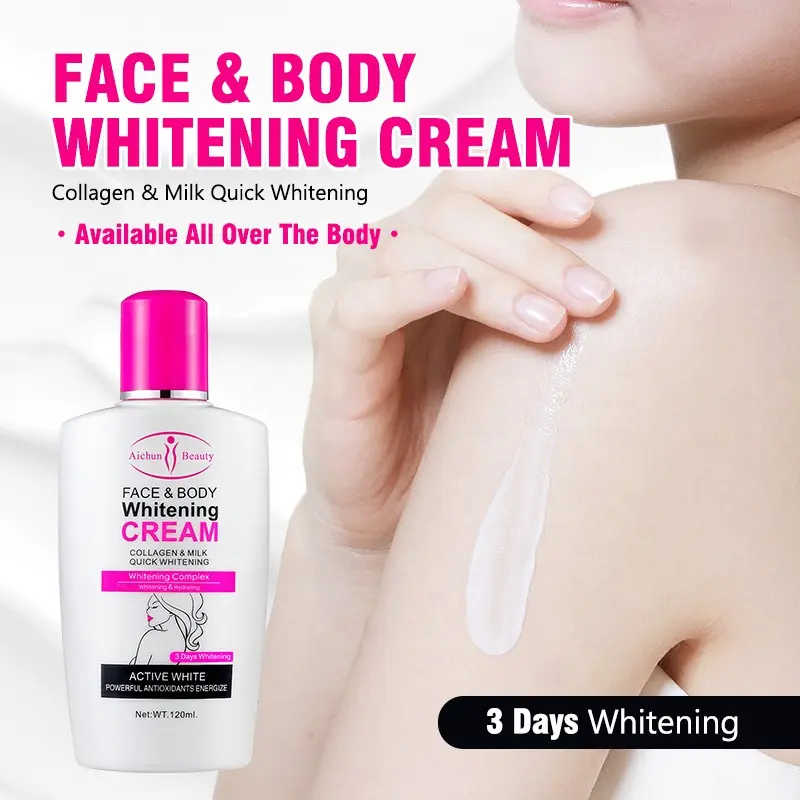 Picture of Aichun Beauty Face & Body Whitening Cream Collagen & Milk Quick Whitening Active White Powerful Antioxidants Energize