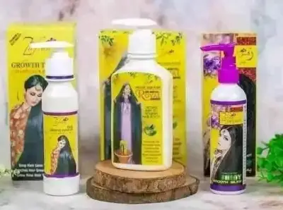 Picture of Zafran Hair Loss Combo - Zafran Hair Oil 150ml & Zafran Hair Mask 120ml & Zafran Shampoo 200ml