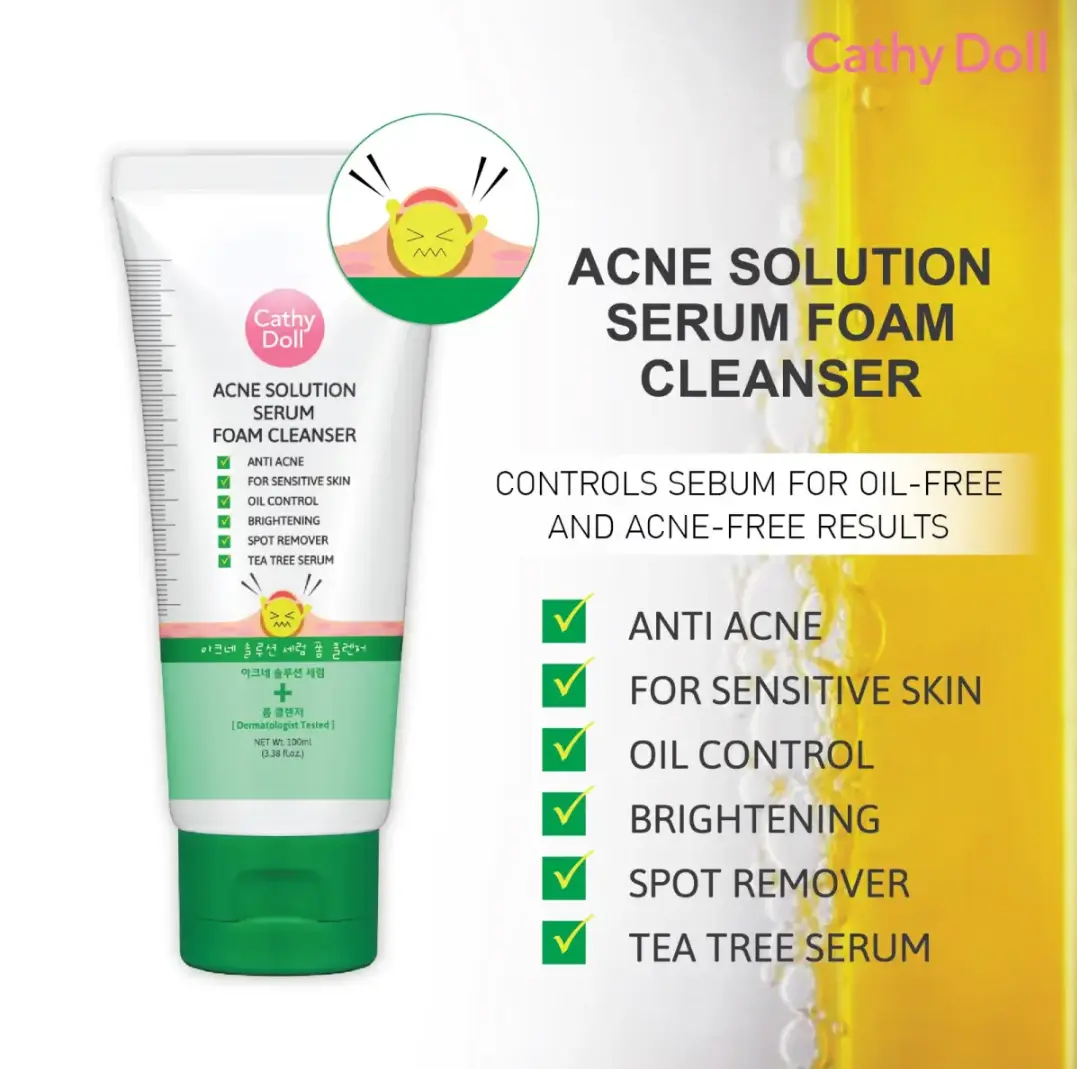 Picture of Acne Solution Serum Foam Cleanser 100ml Cathay Doll Face Wash(Made In Korea)