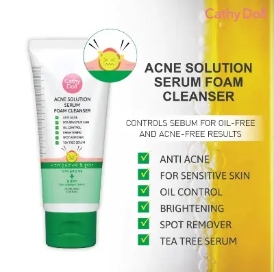 Picture of Acne Solution Serum Foam Cleanser 100ml Cathay Doll Face Wash(Made In Korea)
