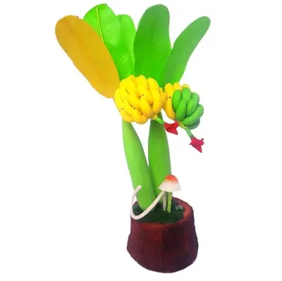 Picture of Bonsai Banana Tree Artificial Clay Plants Decoration Interior - Home Decoration Item - Home Decoration Item