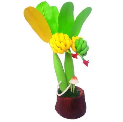 Picture of Bonsai Banana Tree Artificial Clay Plants Decoration Interior - Home Decoration Item - Home Decoration Item