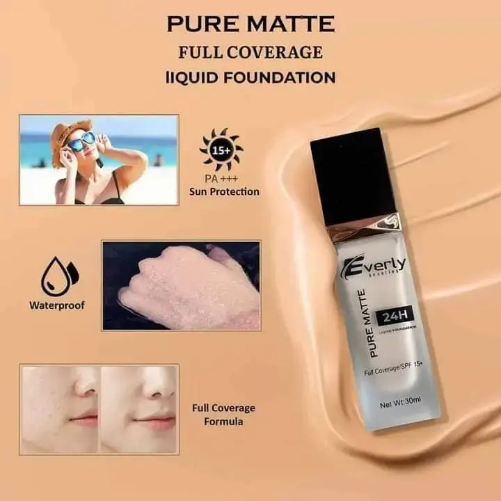 Picture of Everly Beauties Pure Matte Full Coverage Liquid Foundation with SPF 15+