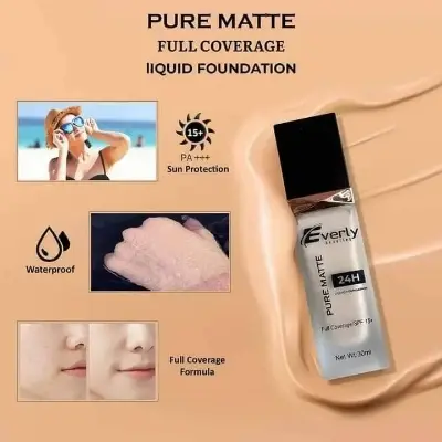 Picture of Everly Beauties Pure Matte Full Coverage Liquid Foundation with SPF 15+