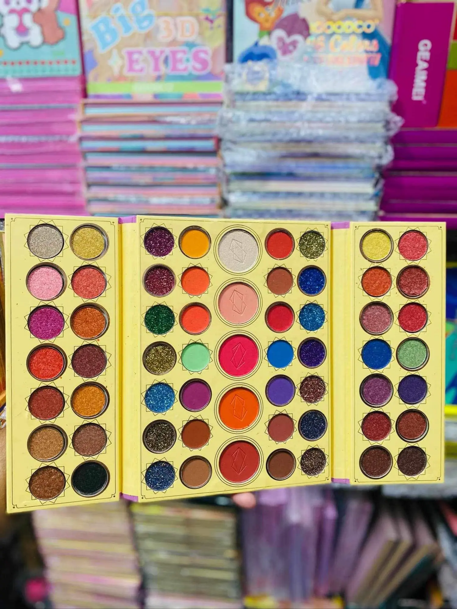 Picture of KIRSCHE 56 Color Eyeshadow Palette with 6 Colorful Pigmented Blush