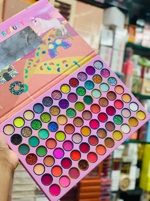 Picture of BILLIE Beauty 77 Color Eyeshadow Palette Matte Eyeshadow Glittery Eyeshadow Shimmer Eyeshadow Colorful Eyeshadow