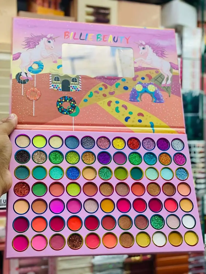 Picture of BILLIE Beauty 77 Color Eyeshadow Palette Matte Eyeshadow Glittery Eyeshadow Shimmer Eyeshadow Colorful Eyeshadow