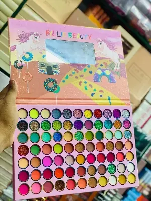 Picture of BILLIE Beauty 77 Color Eyeshadow Palette Matte Eyeshadow Glittery Eyeshadow Shimmer Eyeshadow Colorful Eyeshadow