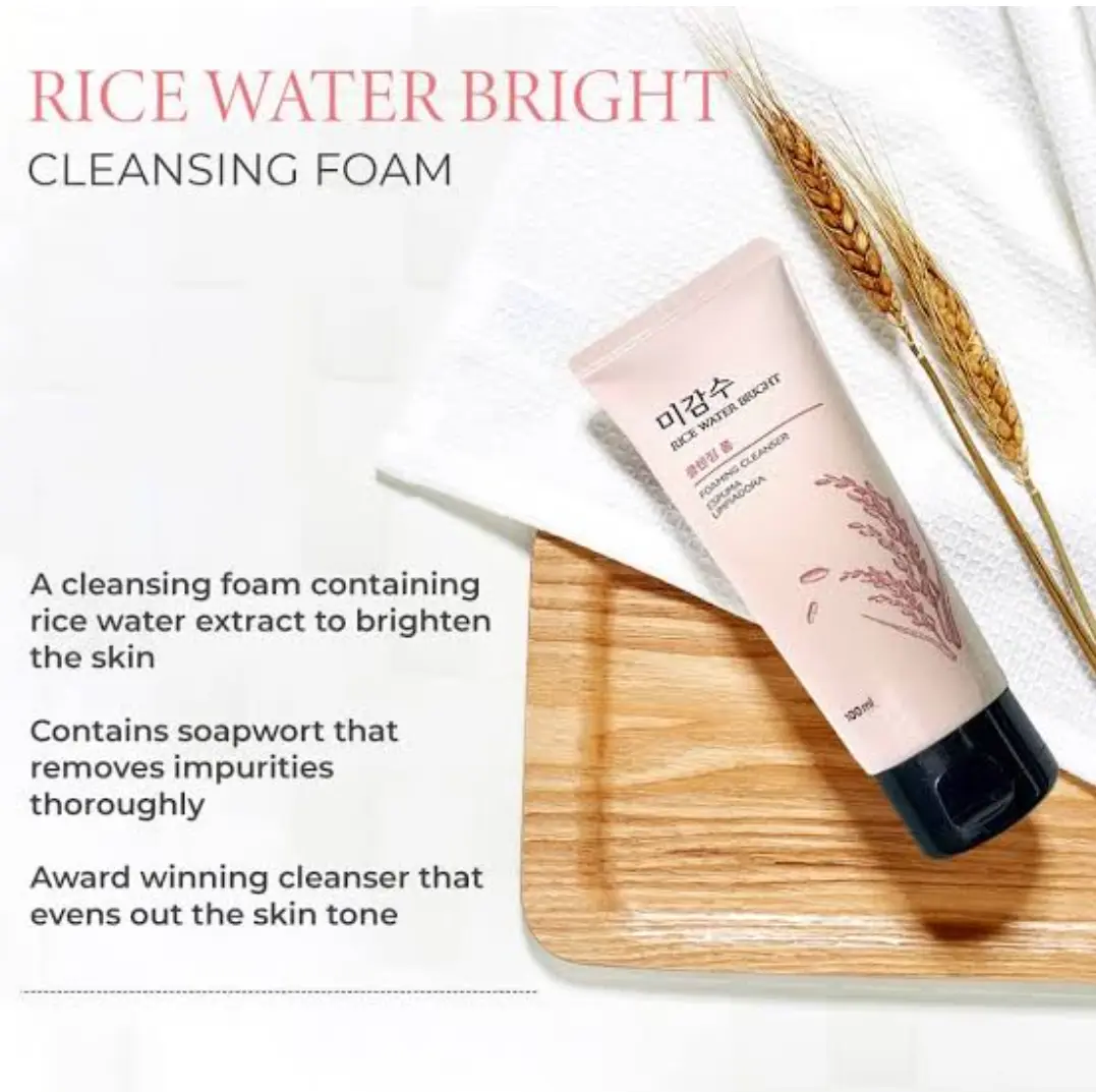 Picture of The Face Shop Rice Water Bright Cleansing Foam - 150ml - Pink