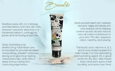 Picture of YC Whitening Milk Extract Facewash - 100ml (Authentic) - Black