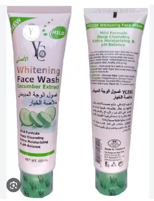 Picture of YC Cucumber Extract Whitening Face Wash - 100ml - Green