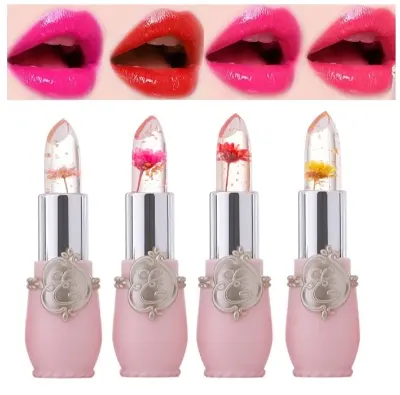 Picture of Color Change Lipstick Long Lasting Jelly Flower Transparent Lipstick Lip Moisturizer Lip Balm for Soft & Pink Lips - 1pcs