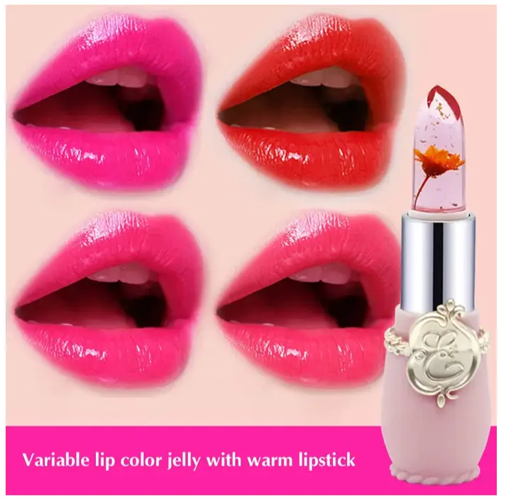 Picture of Color Change Lipstick Long Lasting Jelly Flower Transparent Lipstick Lip Moisturizer Lip Balm for Soft & Pink Lips - 1pcs