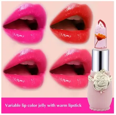 Picture of Color Change Lipstick Long Lasting Jelly Flower Transparent Lipstick Lip Moisturizer Lip Balm for Soft & Pink Lips - 1pcs