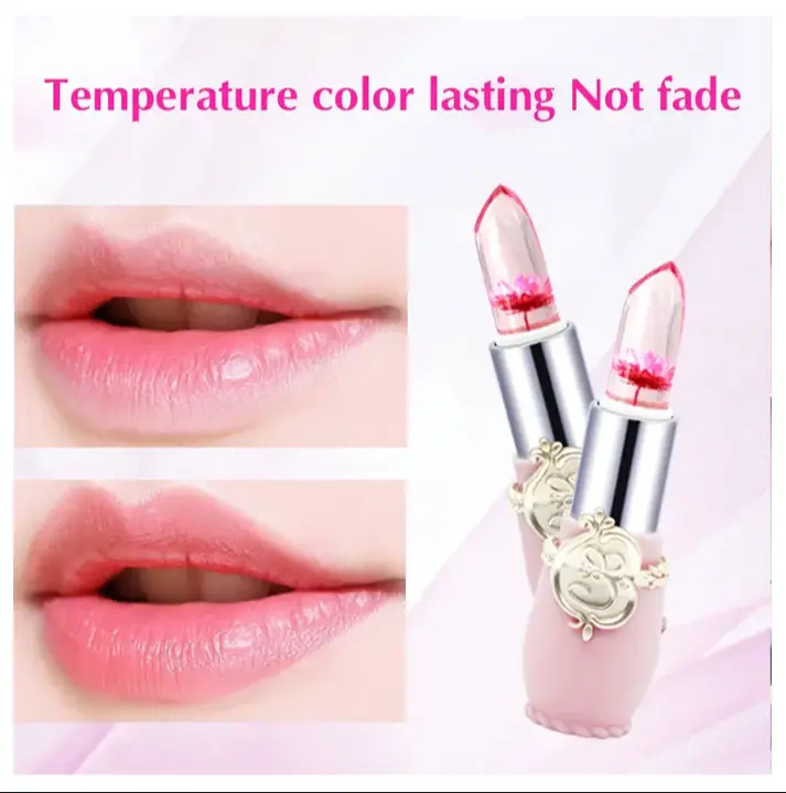 Picture of Color Change Lipstick Long Lasting Jelly Flower Transparent Lipstick Lip Moisturizer Lip Balm for Soft & Pink Lips - 1pcs